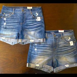 2 NEW WOMENS DENIM SHORTS